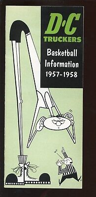 1957/1958 Industrial Basketball League Media Guide DC Truckers NRMT