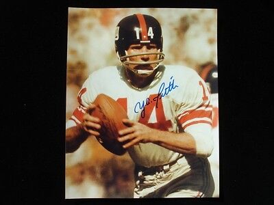 Y. A. Tittle Autographed 8" x 10" Color Photograph - B&E Hologram