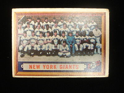 1957 Topps #317 New York Giants Team Card – VG