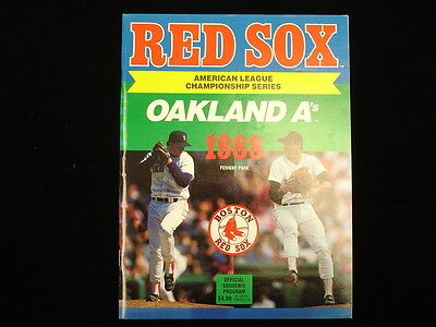 1988 National League Championship Series Oakland A’s @ Red Sox Program