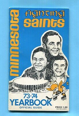 1973-74 WHA Minnesota Fighting Saints Yearbook / Media Guide Vg/Ex 