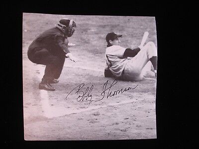 Bobby Thomson Autographed 7.75" x 8.25" Magazine Cut