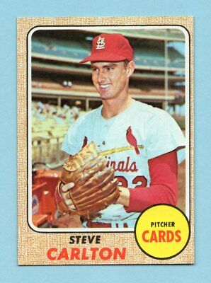 1968 Topps #408 Steve Carlton St. Louis Cardinals Baseball Card NM o/c lgt ind