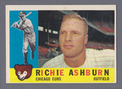 1960 Topps #305 Richie Ashburn Chicago Cubs Baseball Card EX+ o/c ap wrk brc 