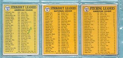 1970 Topps Complete Set of 12 1969 League Leader Baseball Cards Low Grade - VG