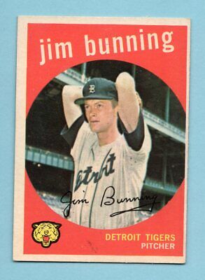 1959 Topps #149 Jim Bunning Detroit Tigers Baseball Card EX+ o/c