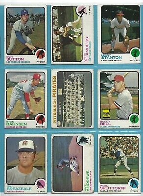 1973 Topps Starter Set Lot of 117 Different Baseball Cards Low Grade - VG  