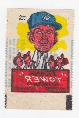 1961 Topps Magic Rub-Off Frank Tower Howard Los Angeles Dodger Baseball Card    