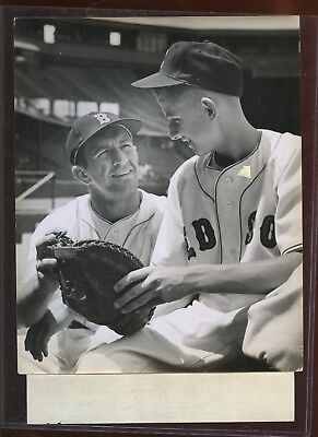 1954 George Woodruff 8x10 Photo of Harry Agganis Boston Red Sox & Del Barker Jr