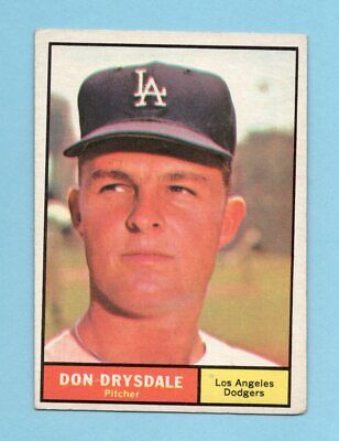 1961 Topps #260 Don Drysdale Los Angeles Dodgers Baseball Card EX dia shp