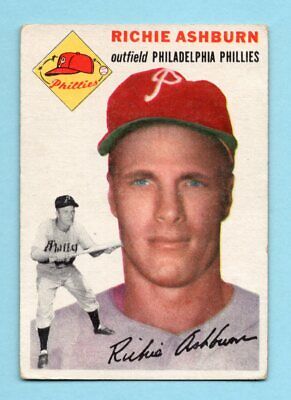 1954 Topps #45 Richie Ashburn Philadelphia Phillies Baseball Card Vg/Ex