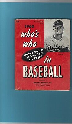 1960 Whos Who in Baseball Don Drysdale on cover & Nellie Fox on back cover