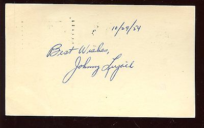 Oct 30 1954 US Government Postcard Autographed Johnny Lujack Hologram