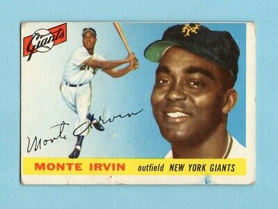 1955 Topps #100 Monte Irvin New York Giants Baseball Card Low Grade