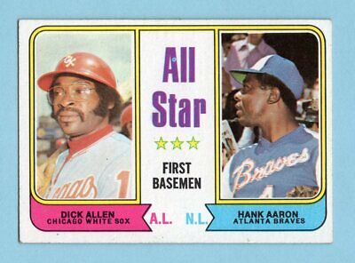 1974 Topps #332  Aaron - Allen All-Star 1st Base Baseball Card Ex/Mt        