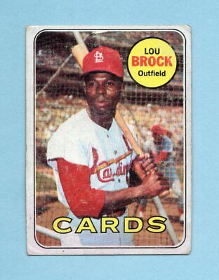 1969 Topps #85 Lou Brock St. Louis Cardinals Baseball Card Low Grade