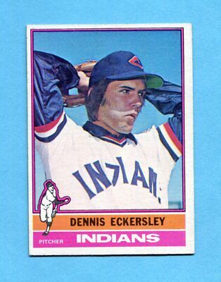 1976 Topps #98 Dennis Eckersley Cleveland Indians Rookie Baseball Card Ex/Mt 