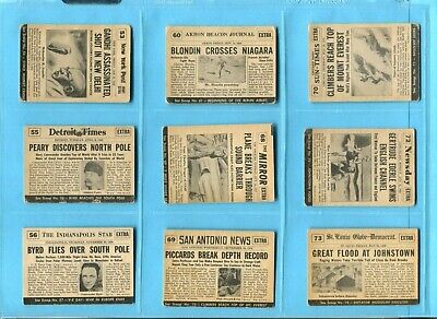 1954 Topps Scoops Starter Set Lot of 39 Different Cards Low Grade - VG