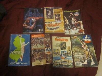 1977/2000 NBA Basketball New York Nets Media Guides 7 Different EX/NRMT