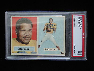 1957 Topps #70 Bob Boyd Los Angeles Rams – PSA NM 7