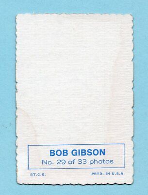 1969 Topps Deckle Edge #29 Bob Gibson St. Louis Cardinals Baseball Card  