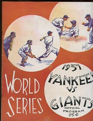 1937 World Series Program New York Giants vs New York Yankees