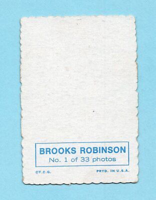 1969 Topps Deckle Edge #1 Brooks Robinson Baltimore Orioles Baseball Card  