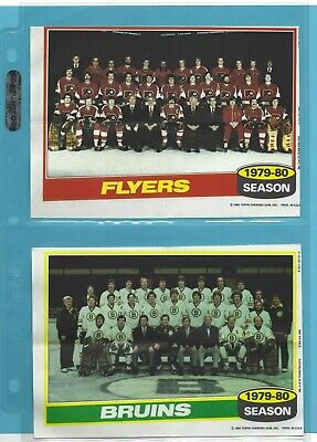 1980-81 Topps Set of 16 Hockey Team Posters