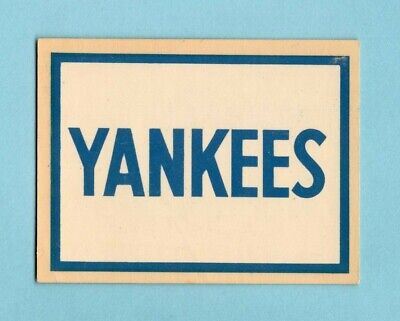 1961 Fleer Team Logo Decal New York Yankees Baseball Card EX 