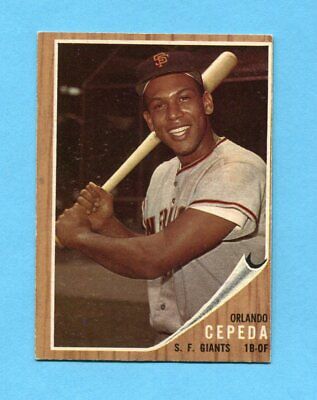 1962 Topps #40 Orlando Cepeda San Francisco Giants Baseball Card EX+ o/c  