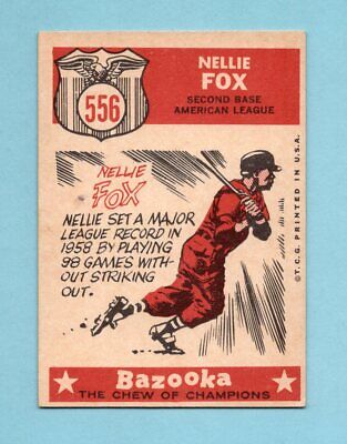 1959 Topps #556 Nellie Fox All-Star White Sox High Number Baseball Card EX+