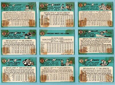 1965 Topps Lot of 70 Different Baseball Cards EM/NM fronts, yet stained backs