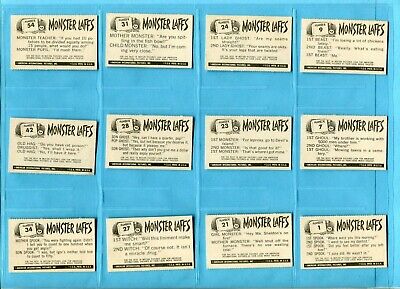 1963 Topps Monster Laffs Midgee Starter Set Lot of 27 Diff Cards EX - Ex/Mt   