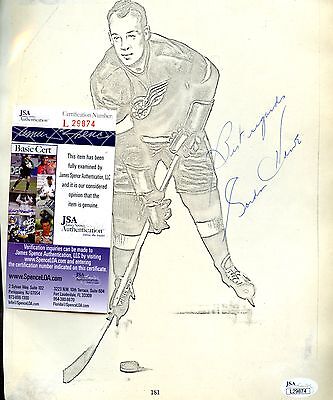 Gordie Howe Magazine Page Autographed JSA Cert