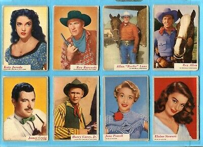 1953 Topps Who - Z - At Star Starter Set Lot of 16 Diff Cards Low Grade - VG+  