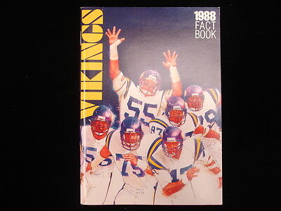 1988 Minnesota Vikings NFL Media Guide