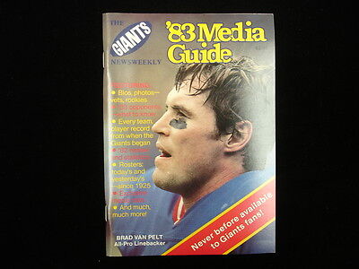 1983 New York Giants NFL Media Guide