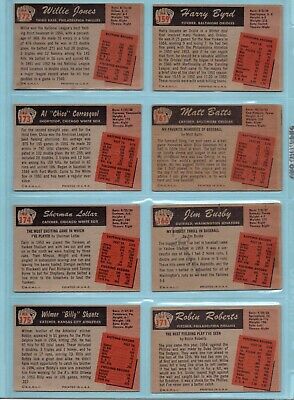 1955 Bowman Starter Set Lot of 61 Different Baseball Cards G - Ex/Mt isus