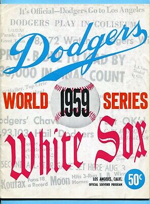 1959 World Series Program Chicago White Sox @ Los Angeles Dodgers EX unscored