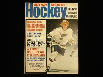 February 1973 Action Sports Hockey Magazine - St. Louis Blues Cover