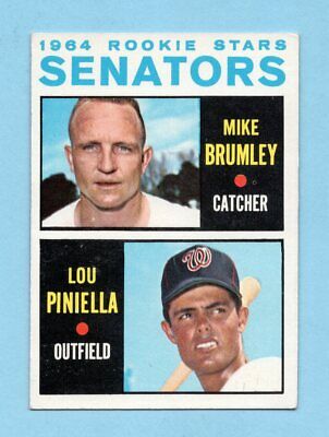 1964 Topps #167 Lou Piniella Washington Senators Rookie Baseball Card EX+ 