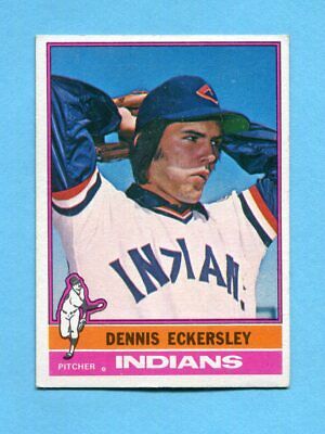 1976 Topps #98 Dennis Eckersley Cleveland Indians Rookie Baseball Card Ex/Mt