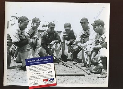 1936 Dolph Camilli Autographed 8 X 10 Wire Photo PSA/DNA Cert