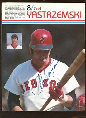 Carl Yastrzemski Boston Red Sox Autographed Magazine Page Hologram