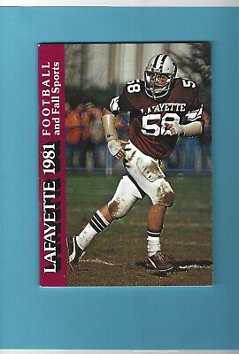 1981 Lafayette College Football Media Guide Joe Skladany on cover