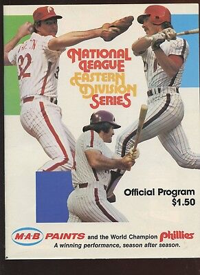 1981 NL Playoff  Baseball Program Montreal Expos at Philadelphia Phillies EXMT