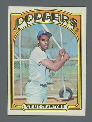 1972 Topps #669 Willie Crawford Los Angeles Dodgers High Number Baseball Card NM