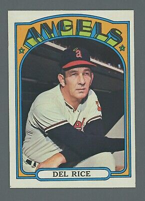 1972 Topps #718 Del Rice California Angels High Number Baseball Card NM 