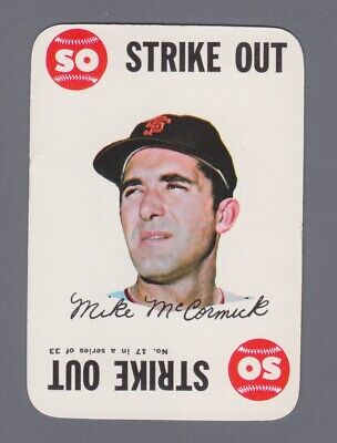 1968 Topps Game Insert #17 Mike McCormick San Francisco Giants Baseball Card 