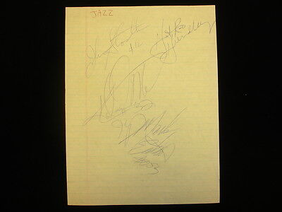 Late 1980’s Utah Jazz Autographed Note Page – 4 Signatures